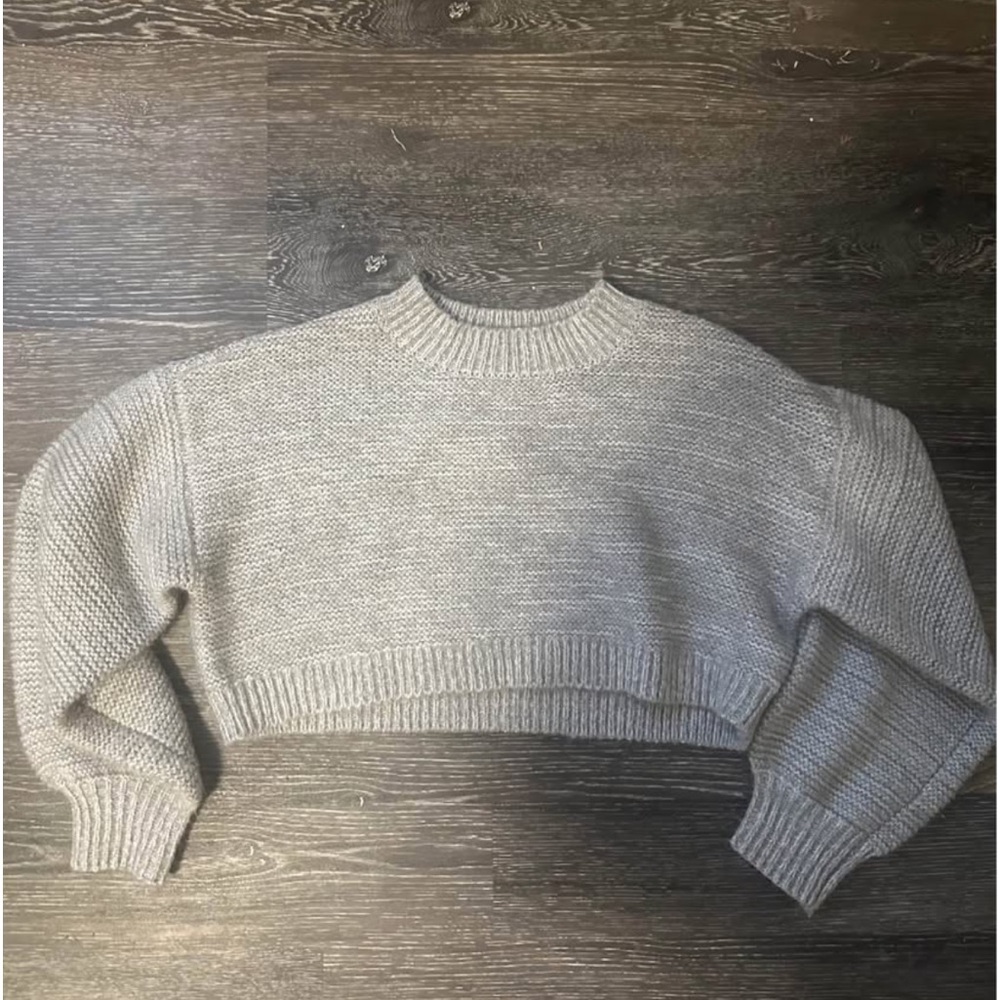 Garage grey cropped sweater